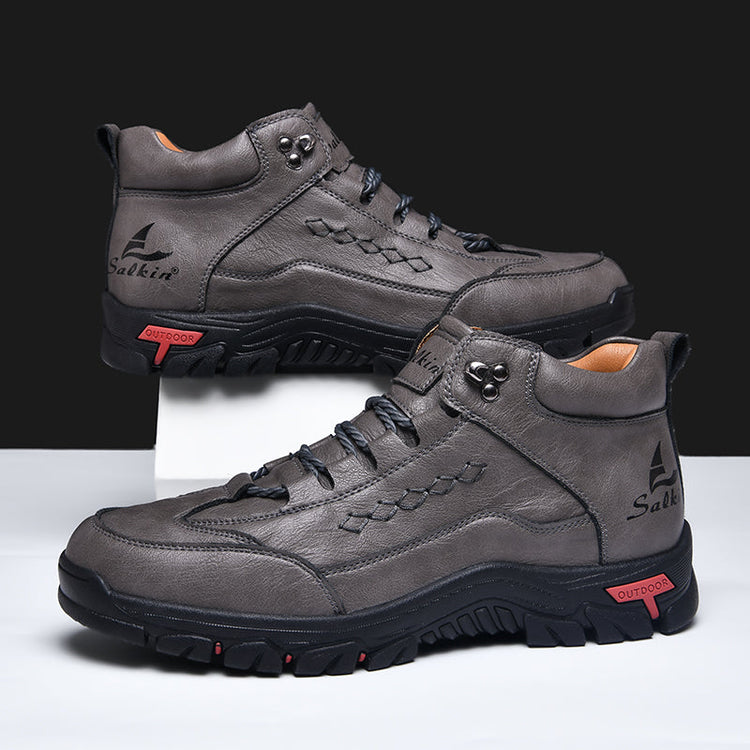 ⏰Last Day 70% OFF 🔥 Men’s Leather Driving Boots–Pressure Relief, Waterproof, Slip-Resistant, Wide Toe, Arch&Ankle Support for Everyday & Travel