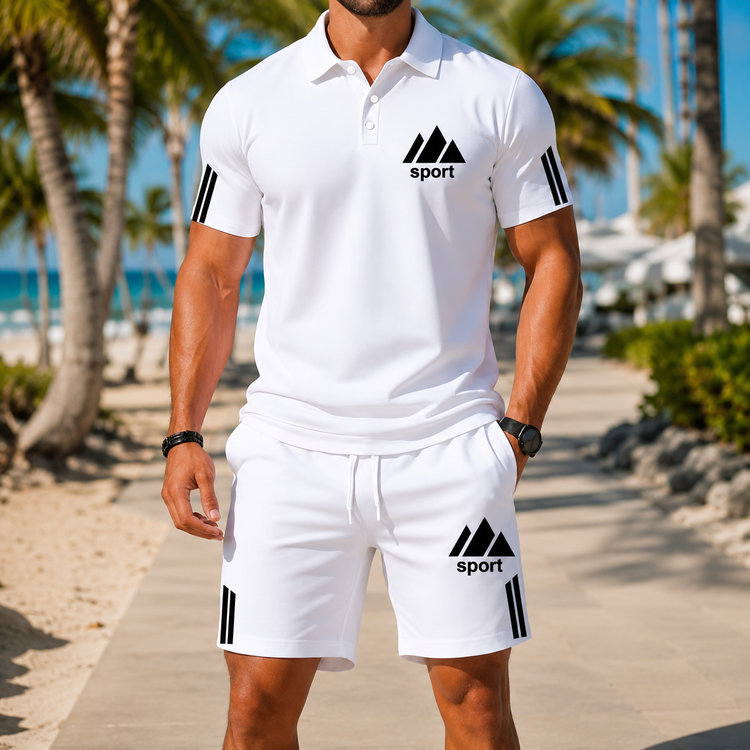 ⏰Last Day 70% OFF 🔥 Men's Summer Polo Shirt & Shorts Set