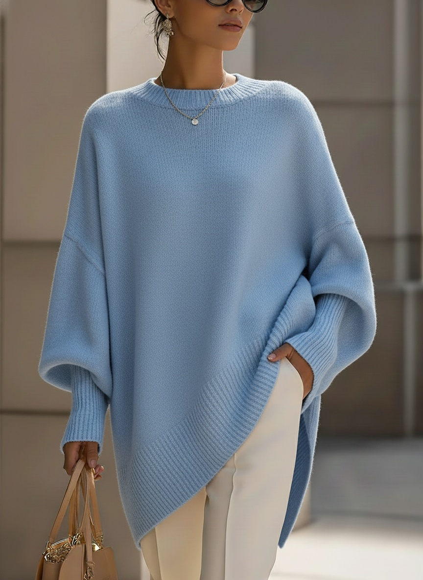 ⏰Last Day 70% OFF 🔥 Women's Cozy Loose Asymmetrical Hem Sweater