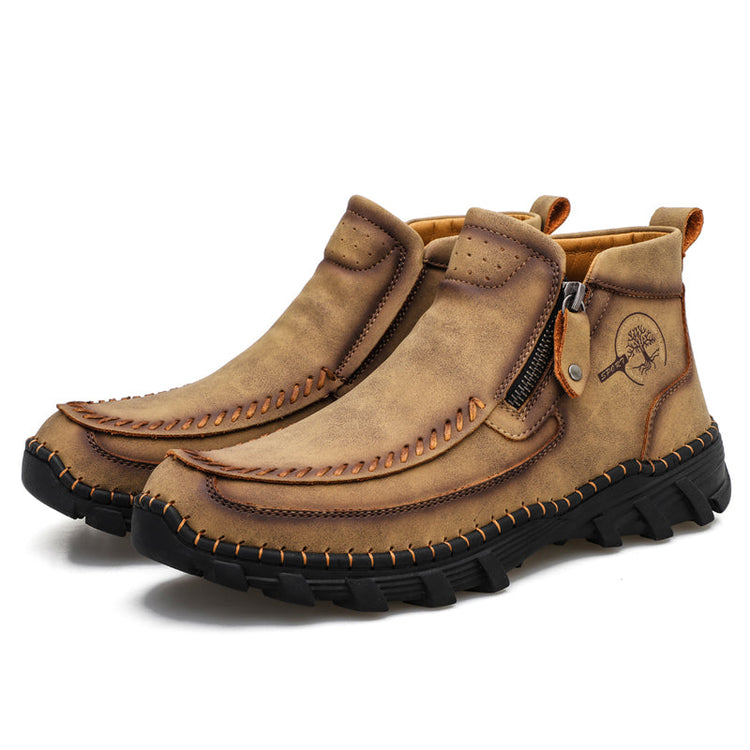 ⏰Last Day 70% OFF 🔥 TOPSFANO® Men's Vintage Leather Motorcycle Boots