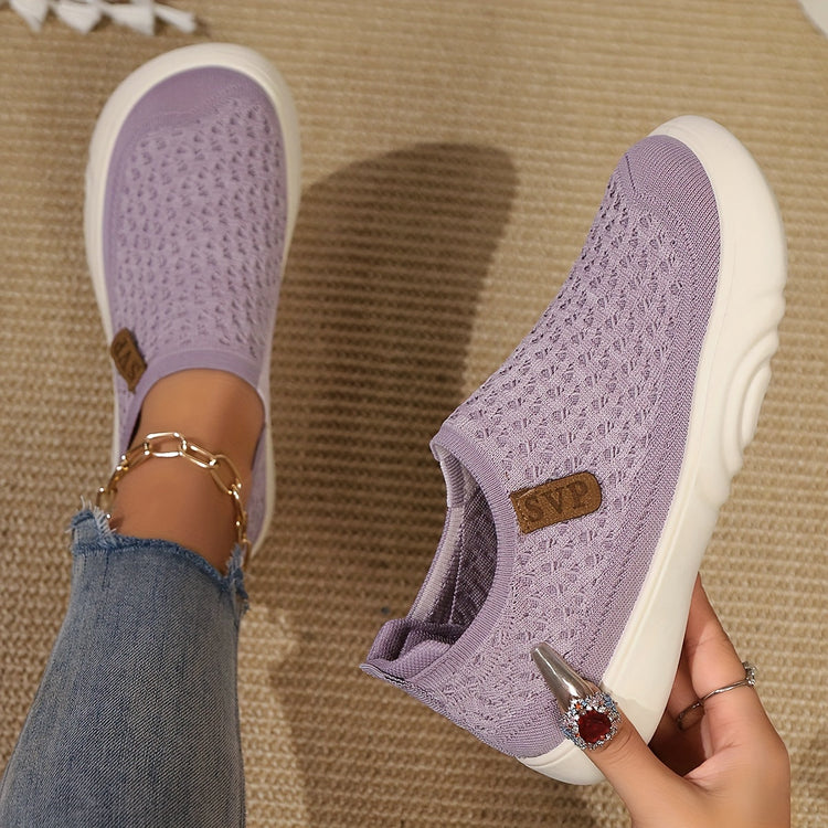 Knitted slip-on shoes