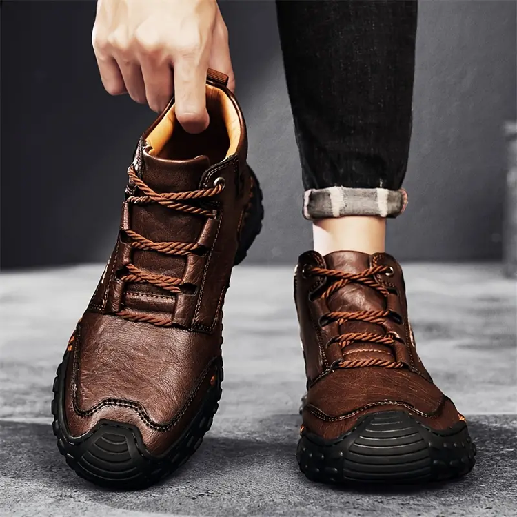 ⏰Last Day 70% OFF 🔥 Men's stitched Composite toe Cowhide Shoes Casual Shoes