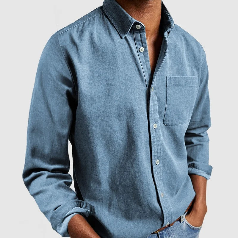 Men's Casual Loose-Fit Comfortable Textured Shirt