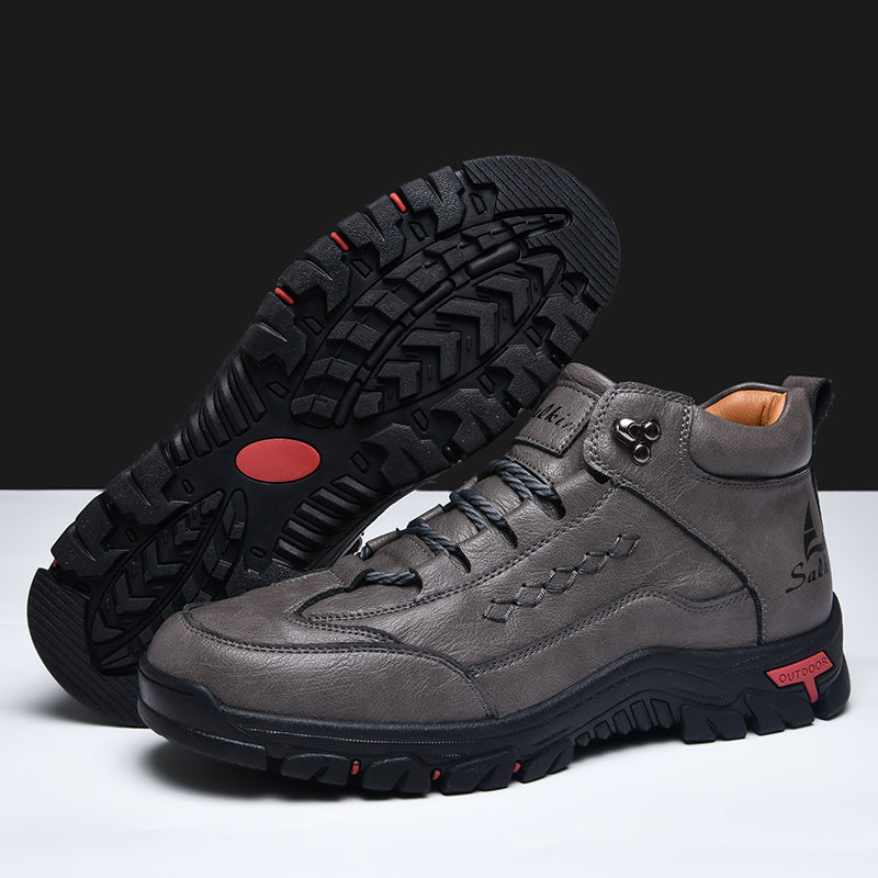 ⏰Last Day 70% OFF 🔥 Men’s Leather Driving Boots–Pressure Relief, Waterproof, Slip-Resistant, Wide Toe, Arch&Ankle Support for Everyday & Travel