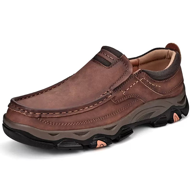 ⏰Last Day 70% OFF 🔥 TOPSFANO Men’s Outdoor stitched Slip On Full Grain Leather Casual Shoes