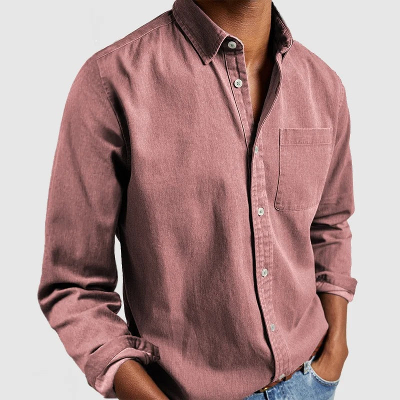 Men's Casual Loose-Fit Comfortable Textured Shirt