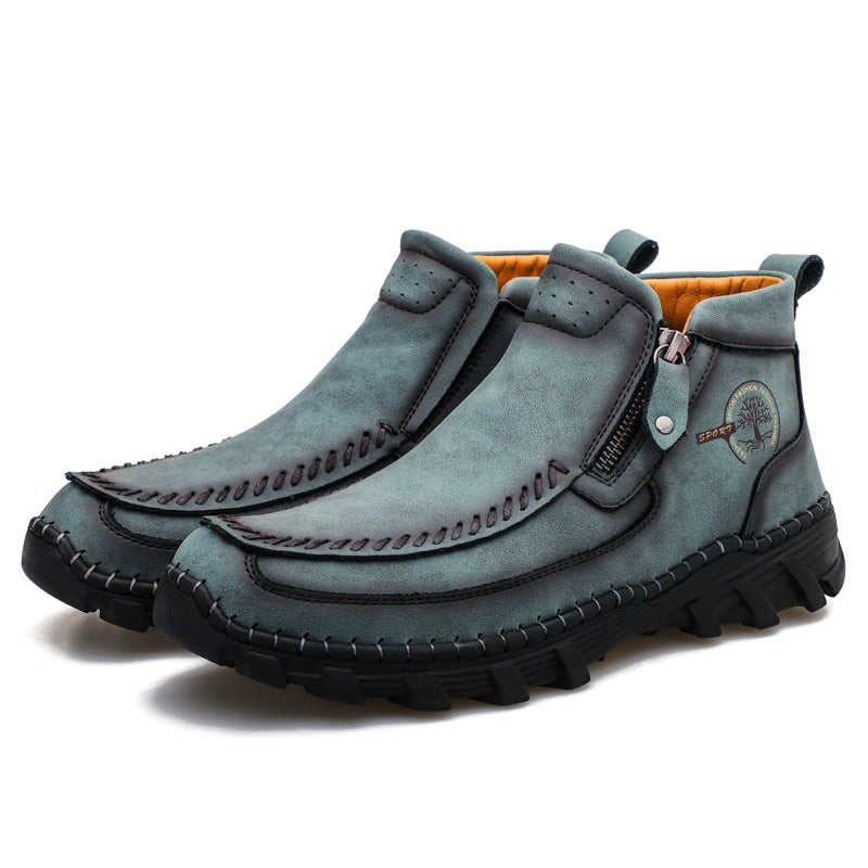 ⏰Last Day 70% OFF 🔥 TOPSFANO® Men's Vintage Leather Motorcycle Boots