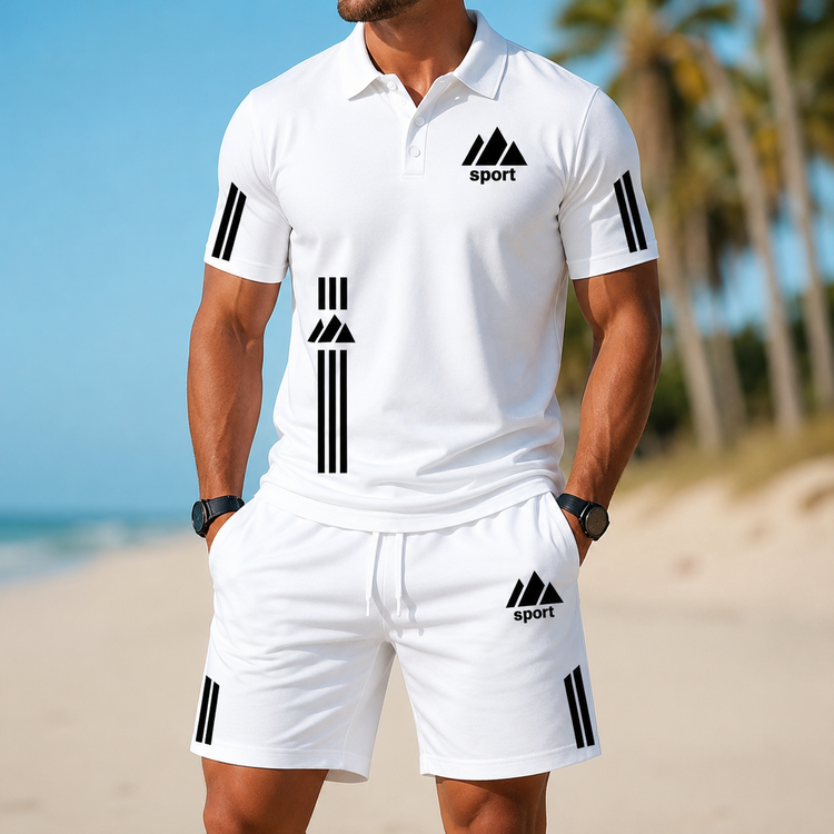⏰Last Day 70% OFF 🔥 Herren Sport-Set mit Polo-Shirt und Shorts für Sommer