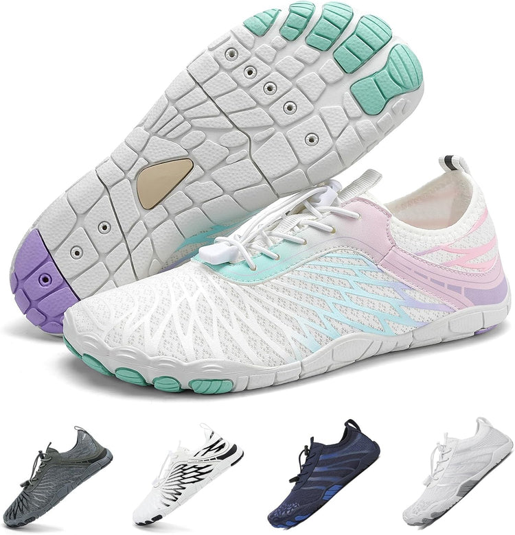 Hiking Barefoot Shoes for Women Men Breathable & Non-Slip Athletic Barefoot Wide Toe Water Shoes Lightweight Perfect for Walking,Running,and Swimming