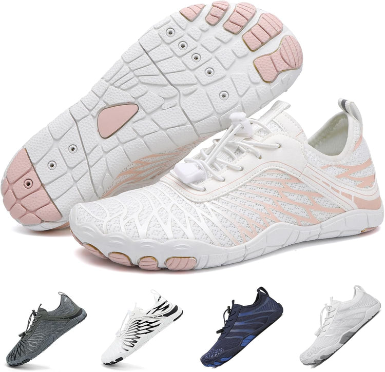 Hiking Barefoot Shoes for Women Men Breathable & Non-Slip Athletic Barefoot Wide Toe Water Shoes Lightweight Perfect for Walking,Running,and Swimming
