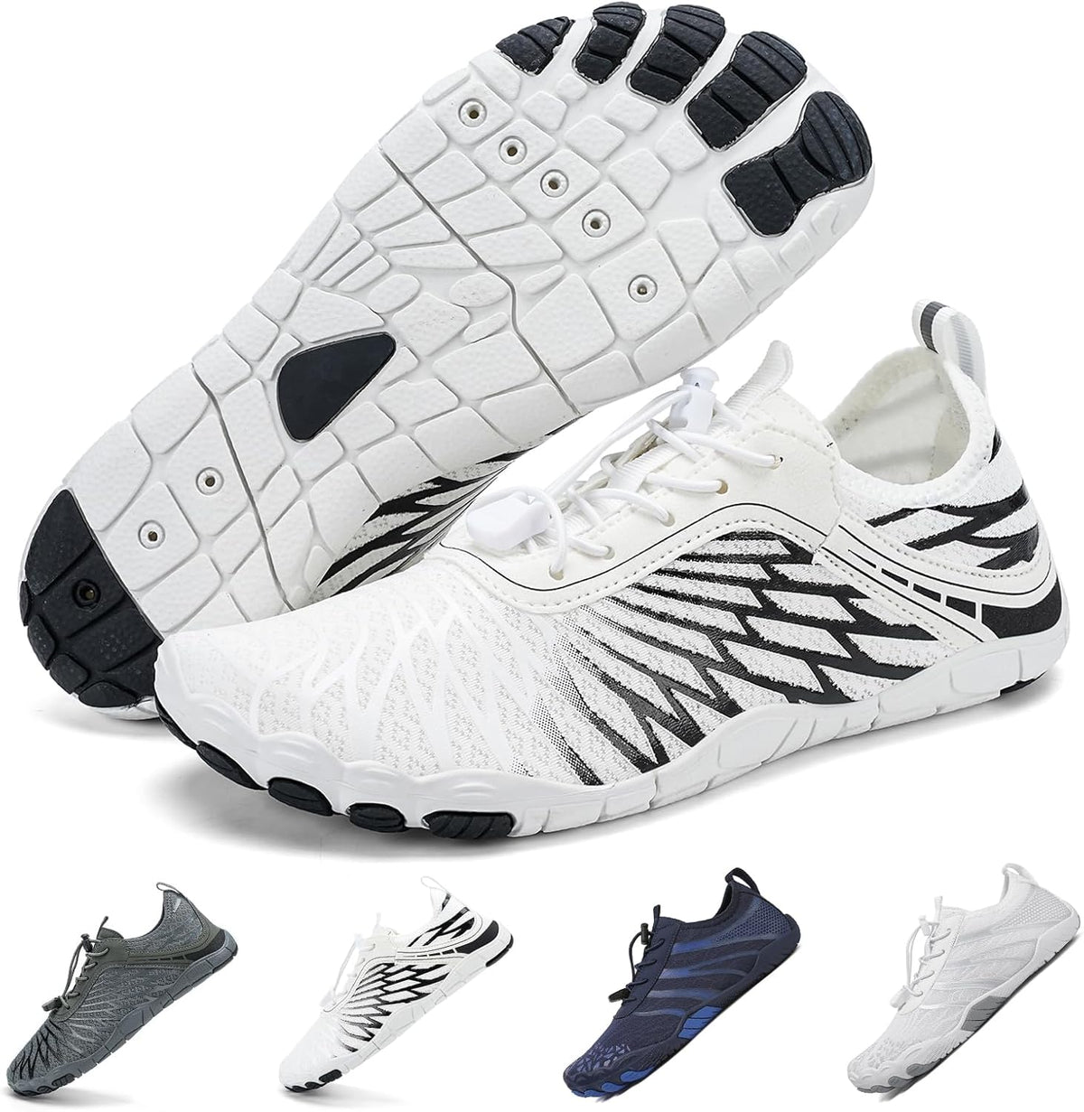 Hiking Barefoot Shoes for Women Men Breathable & Non-Slip Athletic Barefoot Wide Toe Water Shoes Lightweight Perfect for Walking,Running,and Swimming