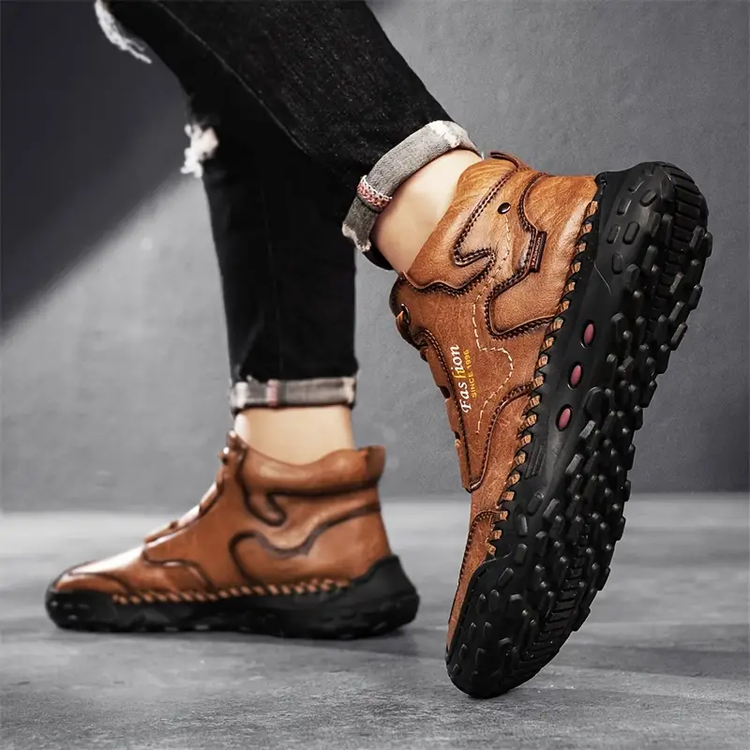 ⏰Last Day 70% OFF 🔥 Men's stitched Composite toe Cowhide Shoes Casual Shoes
