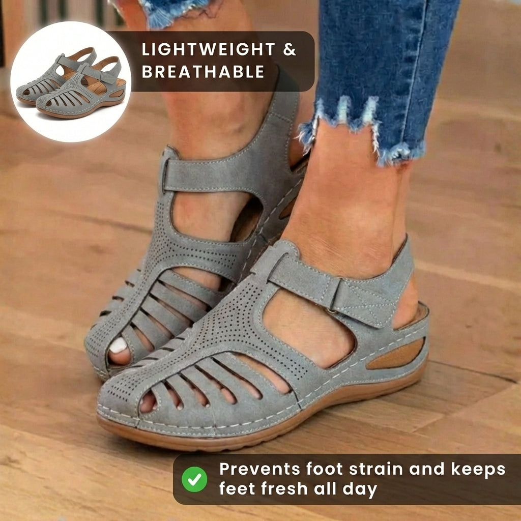 Breathable women's walking sandals with non-slip sole