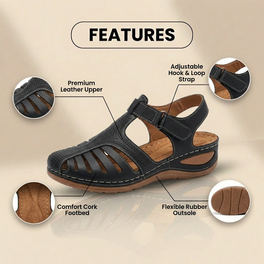 Breathable women's walking sandals with non-slip sole