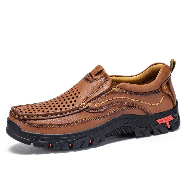 ⏰Last Day 70% OFF 🔥 TOPSFANO®Men's crafted Genuine Leather Perforated Casual Loafers