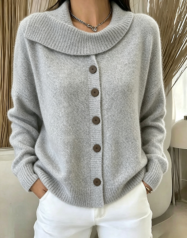 ⏰Last Day 70% OFF 🔥 Cozy cardigan with button placket for women