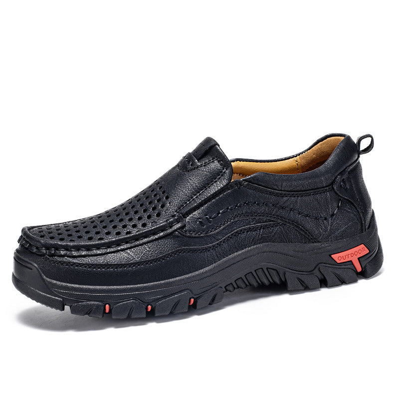 ⏰Last Day 70% OFF 🔥 TOPSFANO®Men's crafted Genuine Leather Perforated Casual Loafers
