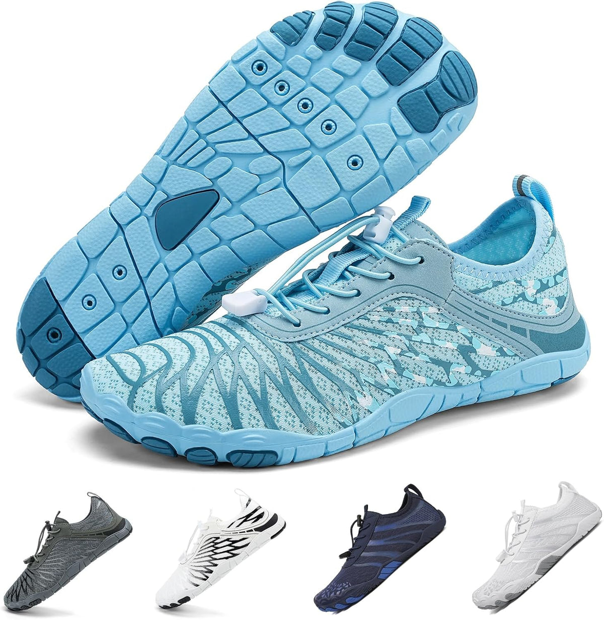 Hiking Barefoot Shoes for Women Men Breathable & Non-Slip Athletic Barefoot Wide Toe Water Shoes Lightweight Perfect for Walking,Running,and Swimming