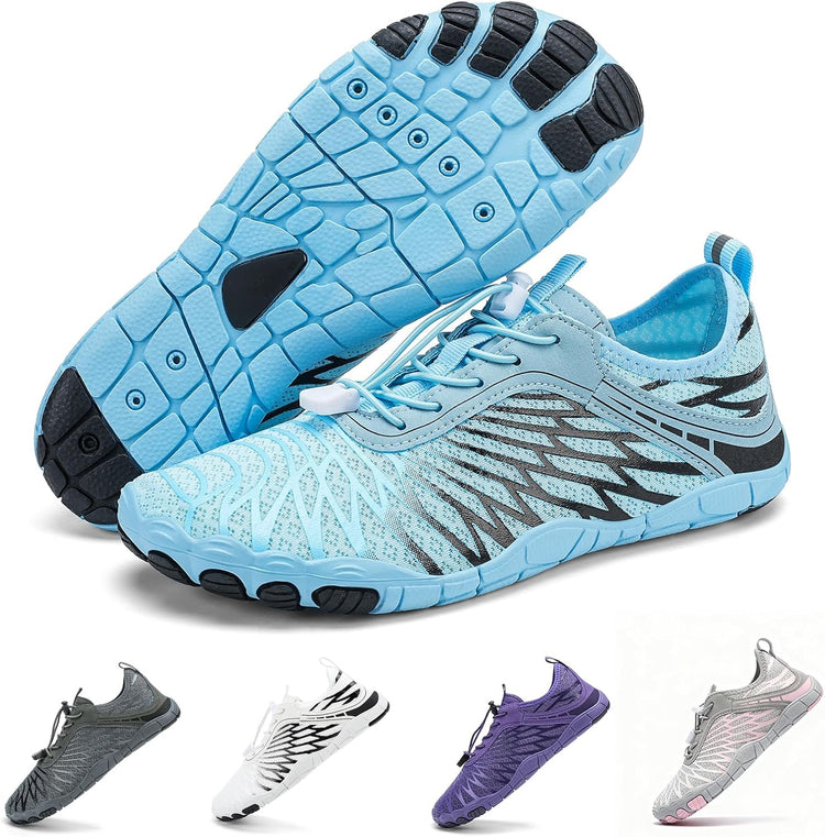 Hiking Barefoot Shoes for Women Men Breathable & Non-Slip Athletic Barefoot Wide Toe Water Shoes Lightweight Perfect for Walking,Running,and Swimming
