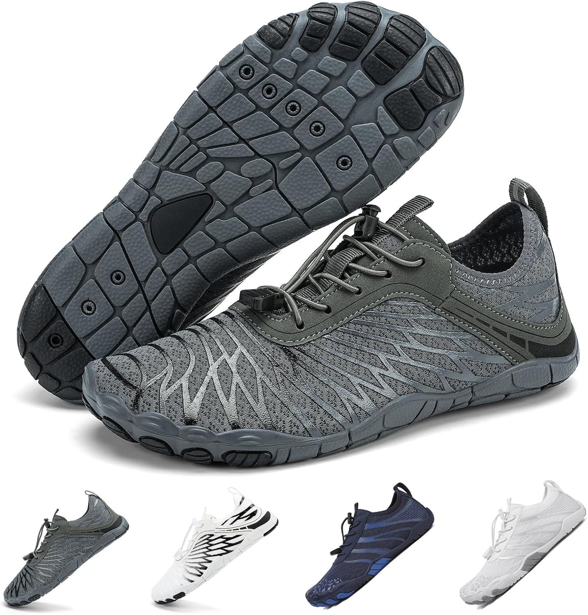Hiking Barefoot Shoes for Women Men Breathable & Non-Slip Athletic Barefoot Wide Toe Water Shoes Lightweight Perfect for Walking,Running,and Swimming