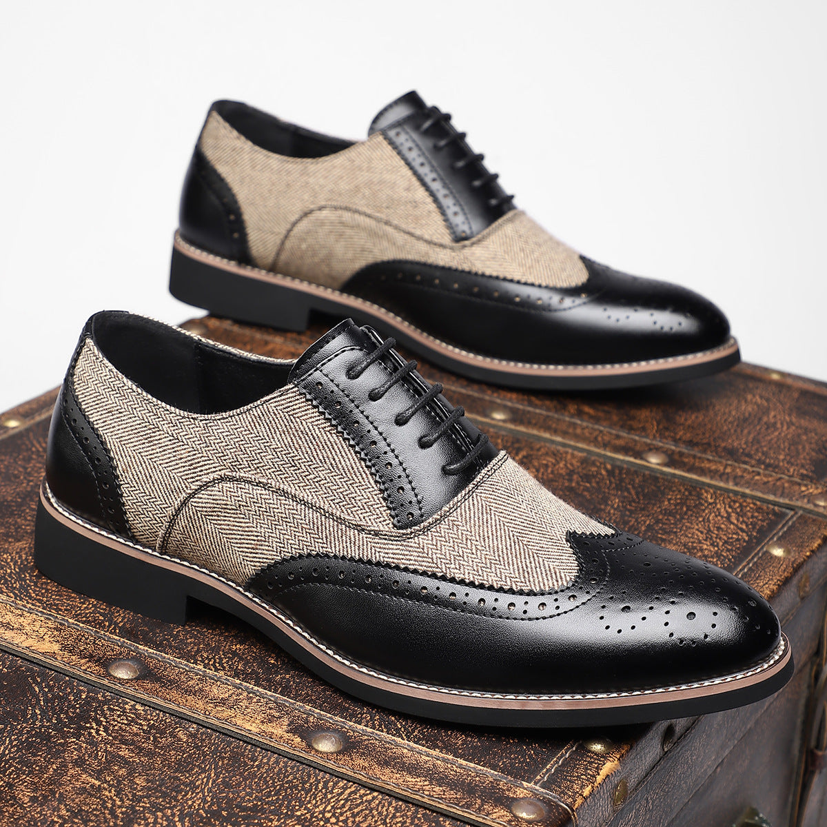 ⏰Last Day 70% OFF 🔥 TOPSFANO® Men's Vintage Brogue Dress Shoes