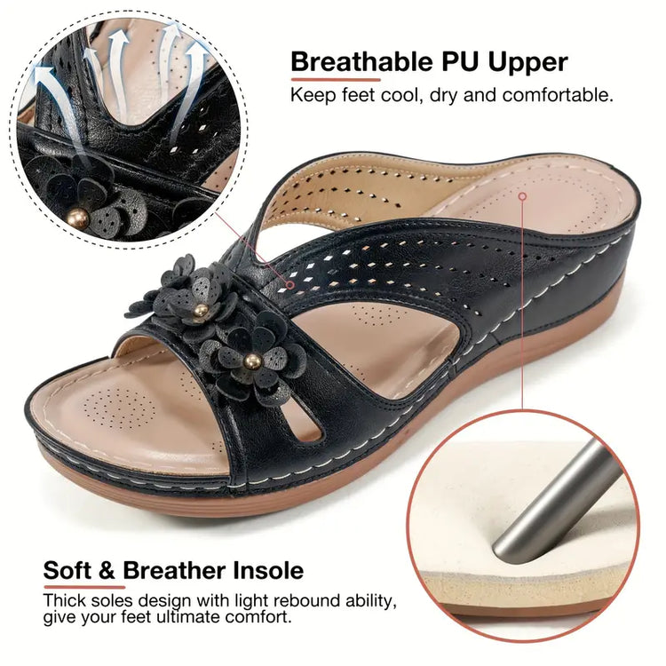 ⏰Last Day 70% OFF 🔥 Women's Floral Arch Support Sandals