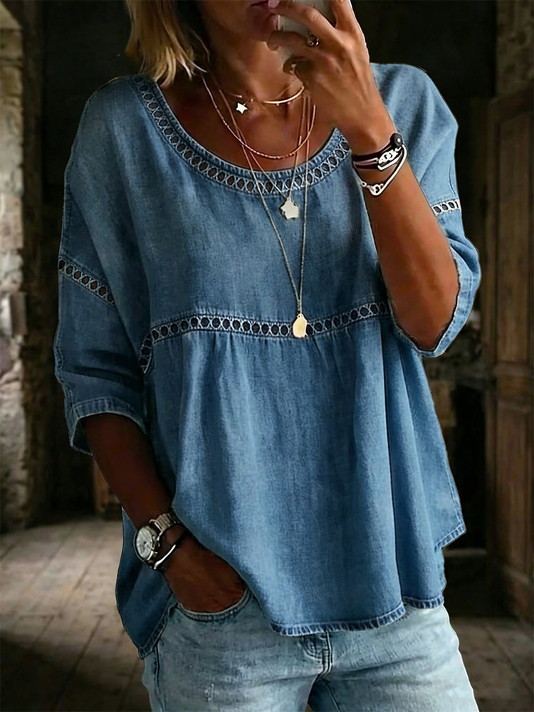 Newly arrived🔥 Casual loose linen blouse shirt for women in vintage style