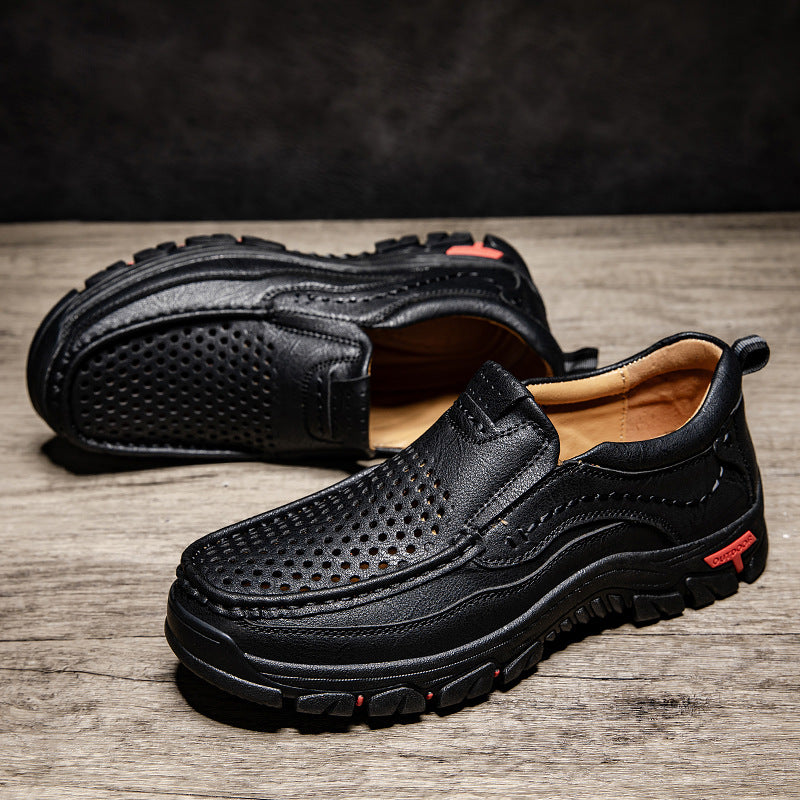 ⏰Last Day 70% OFF 🔥 TOPSFANO®Men's crafted Genuine Leather Perforated Casual Loafers