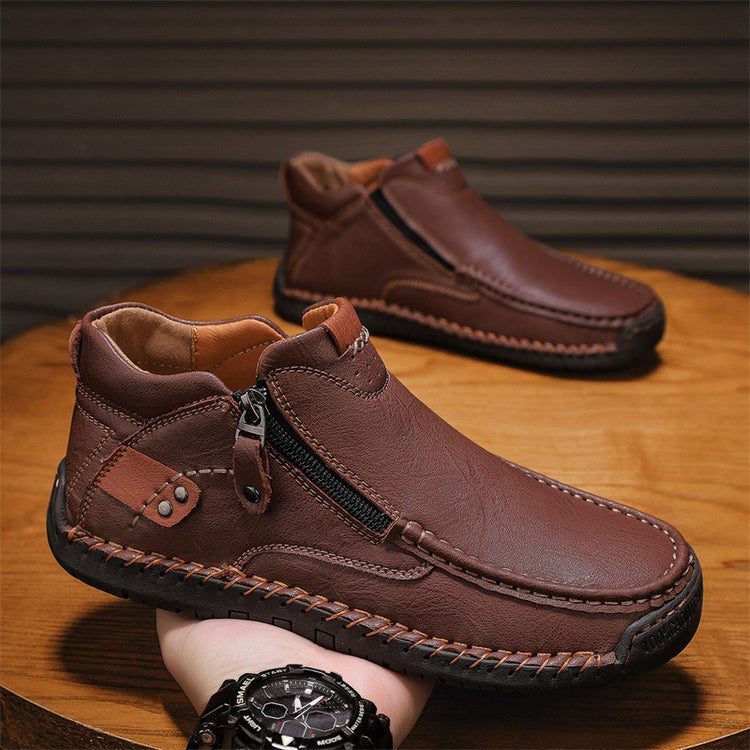 TOPSFANO®Men's Genuine Leather Walking Boots