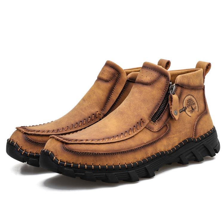 ⏰Last Day 70% OFF 🔥 TOPSFANO® Men's Vintage Leather Motorcycle Boots