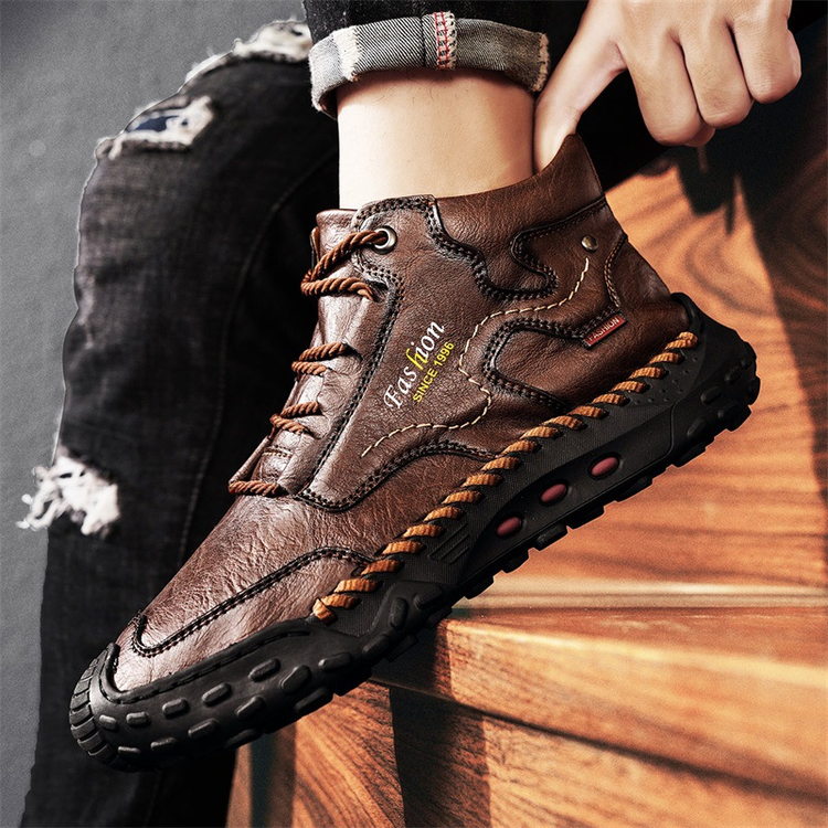 ⏰Last Day 70% OFF 🔥 Men's stitched Composite toe Cowhide Shoes Casual Shoes
