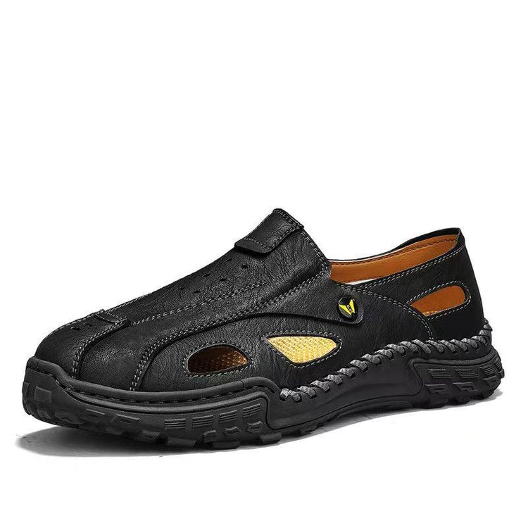 ⏰Last Day 70% OFF 🔥 TOPSFANO®Men's Genuine Leather Breathable Slip-on Sandals