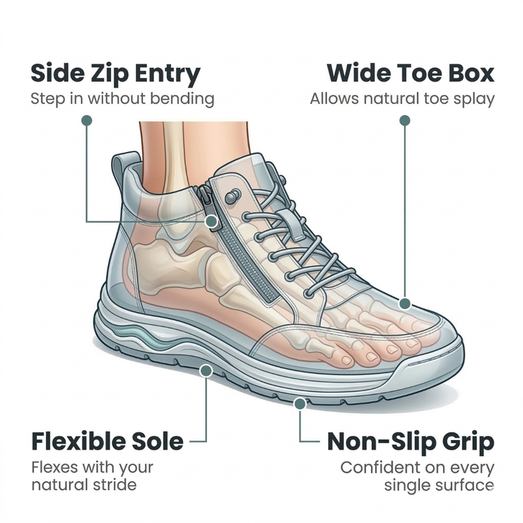 ⏰Last Day 70% OFF 🔥 TOPSFANO® Women's Casual Side-Zip Ankle Boots