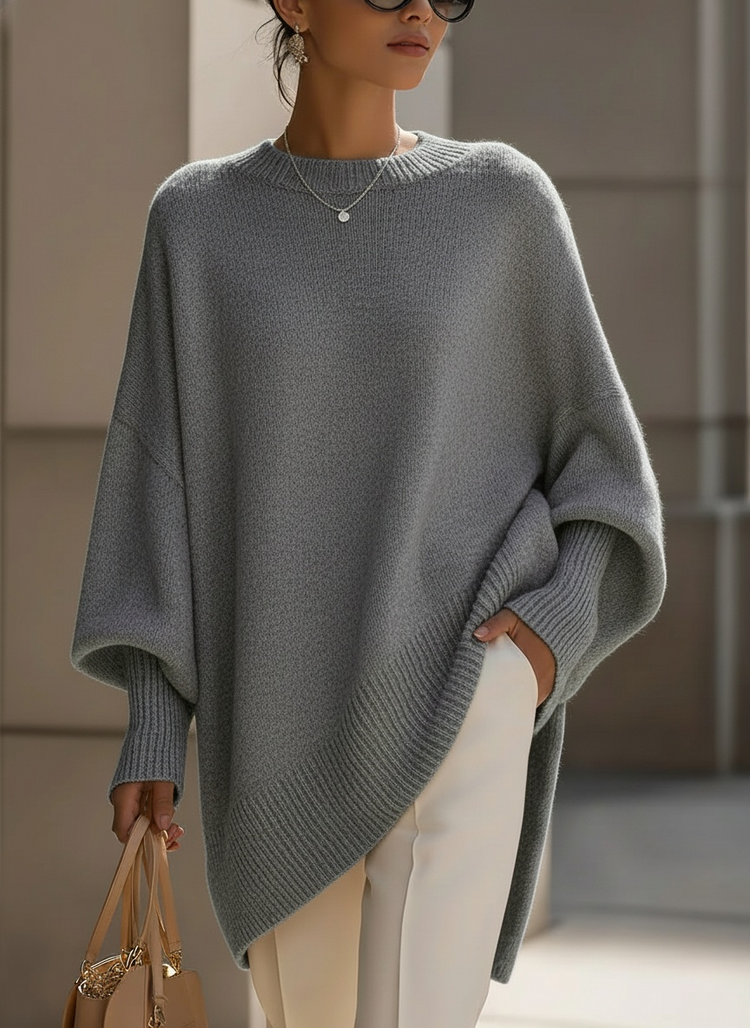 ⏰Last Day 70% OFF 🔥 Women's Cozy Loose Asymmetrical Hem Sweater