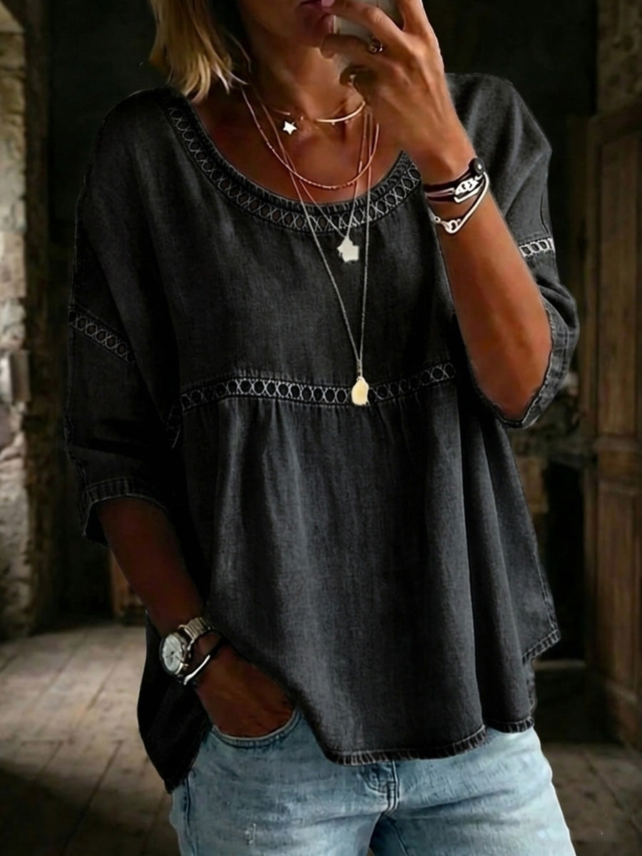 Newly arrived🔥 Casual loose linen blouse shirt for women in vintage style