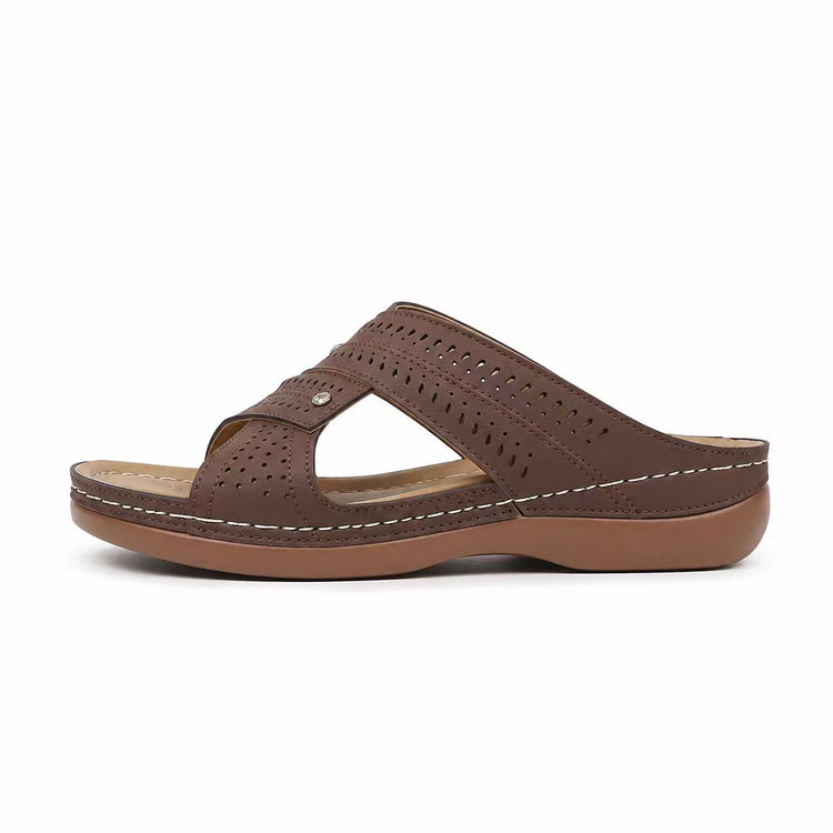 Women's Wedge Sandals – Comfortable Arch Support Slip-On Summer Shoes