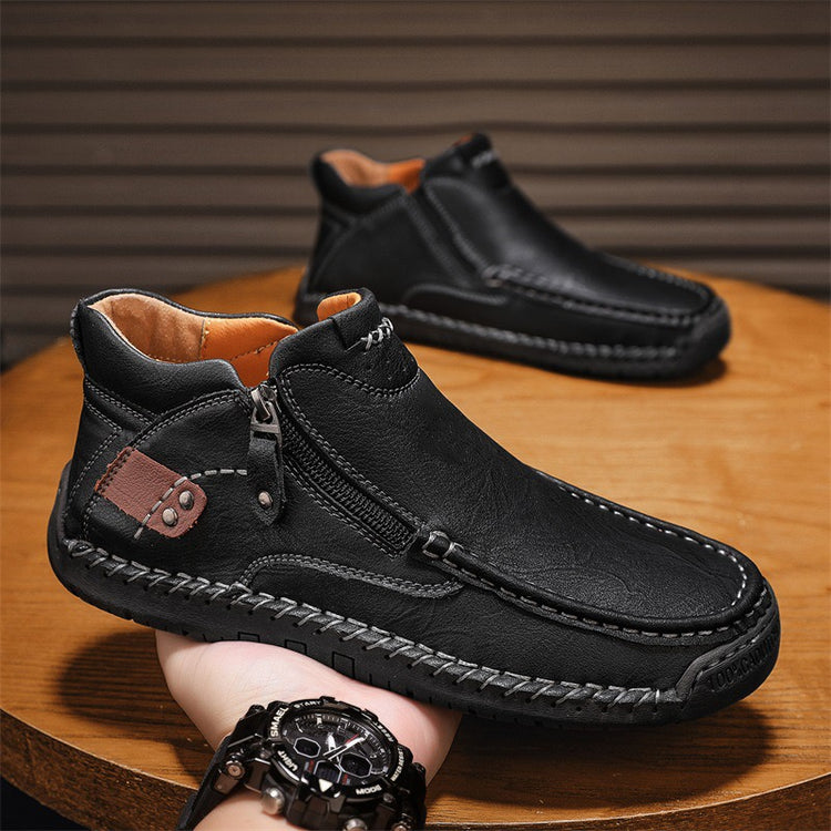 TOPSFANO®Men's Genuine Leather Walking Boots