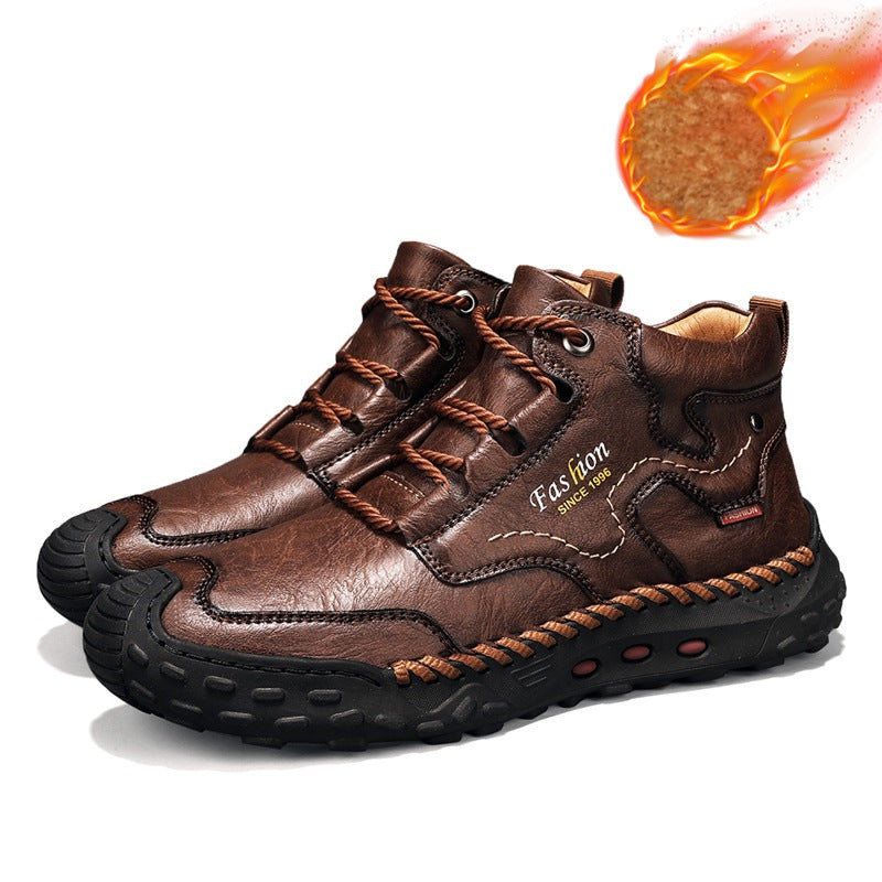 ⏰Last Day 70% OFF 🔥 Men's stitched Composite toe Cowhide Shoes Casual Shoes
