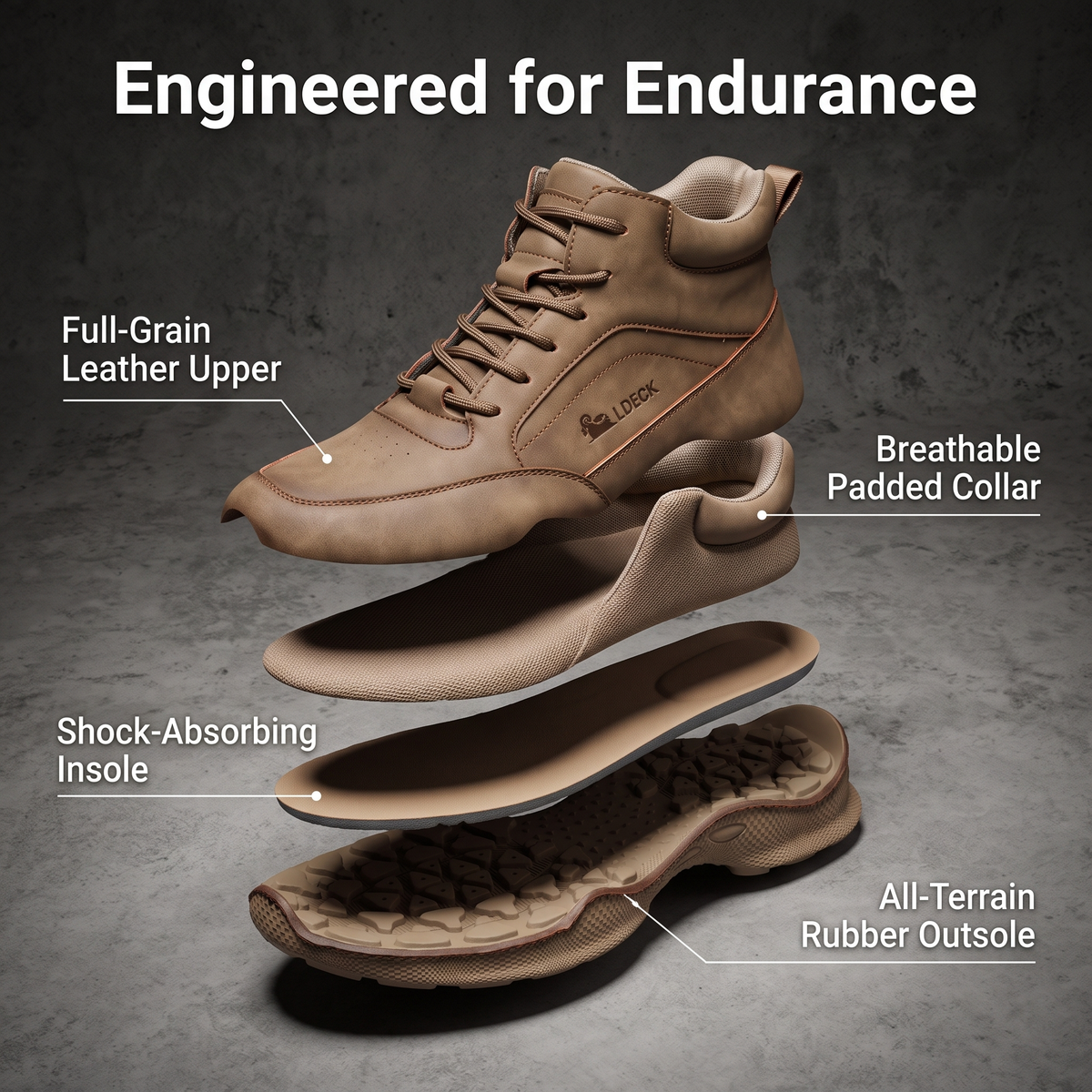 ⏰Last Day 70% OFF 🔥 TOPSFANO®Men's Genuine Leather Outdoor Waterproof Walking Shoes