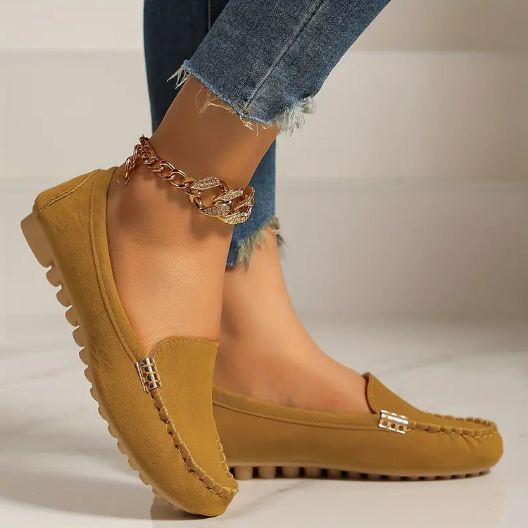 ⏰Last Day 70% OFF 🔥 Round Toe Flats Breathable Slip-on Hiking Shoes