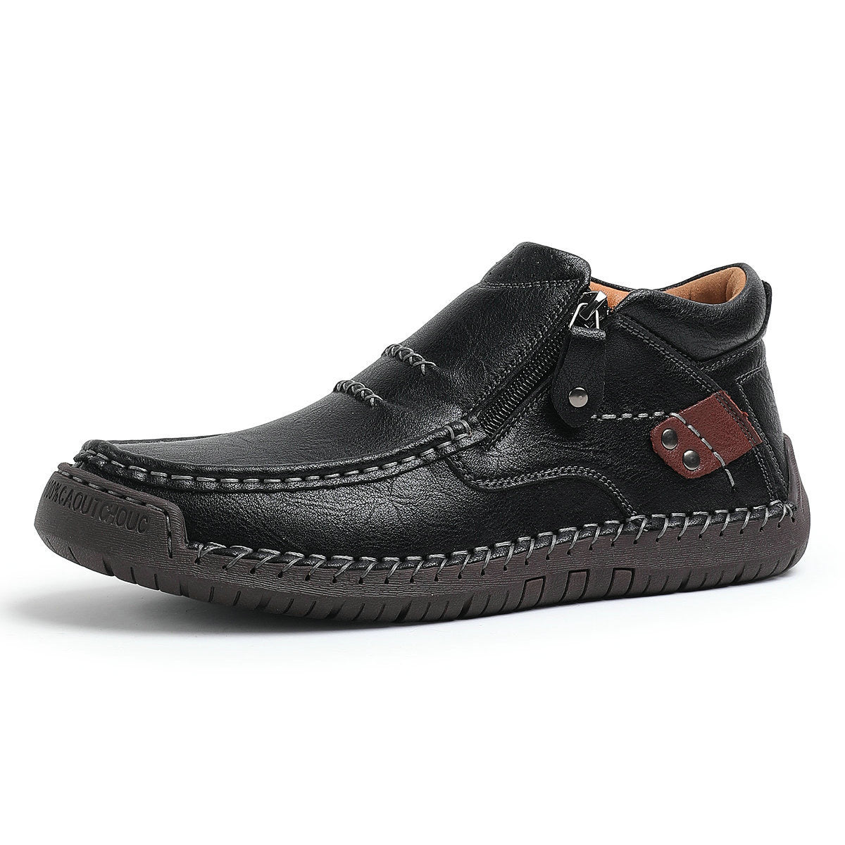 Men's crafted Genuine Leather Boots with Arch Support & Wide Toe Box