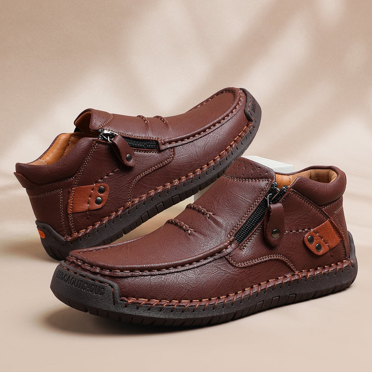 Men's crafted Genuine Leather Boots with Arch Support & Wide Toe Box