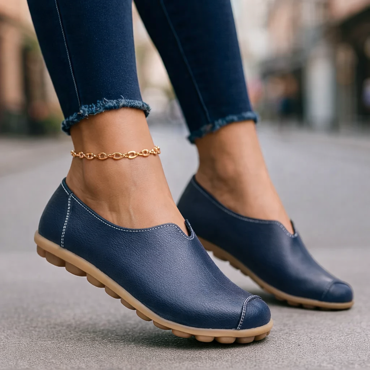 Casual textured loafers for women