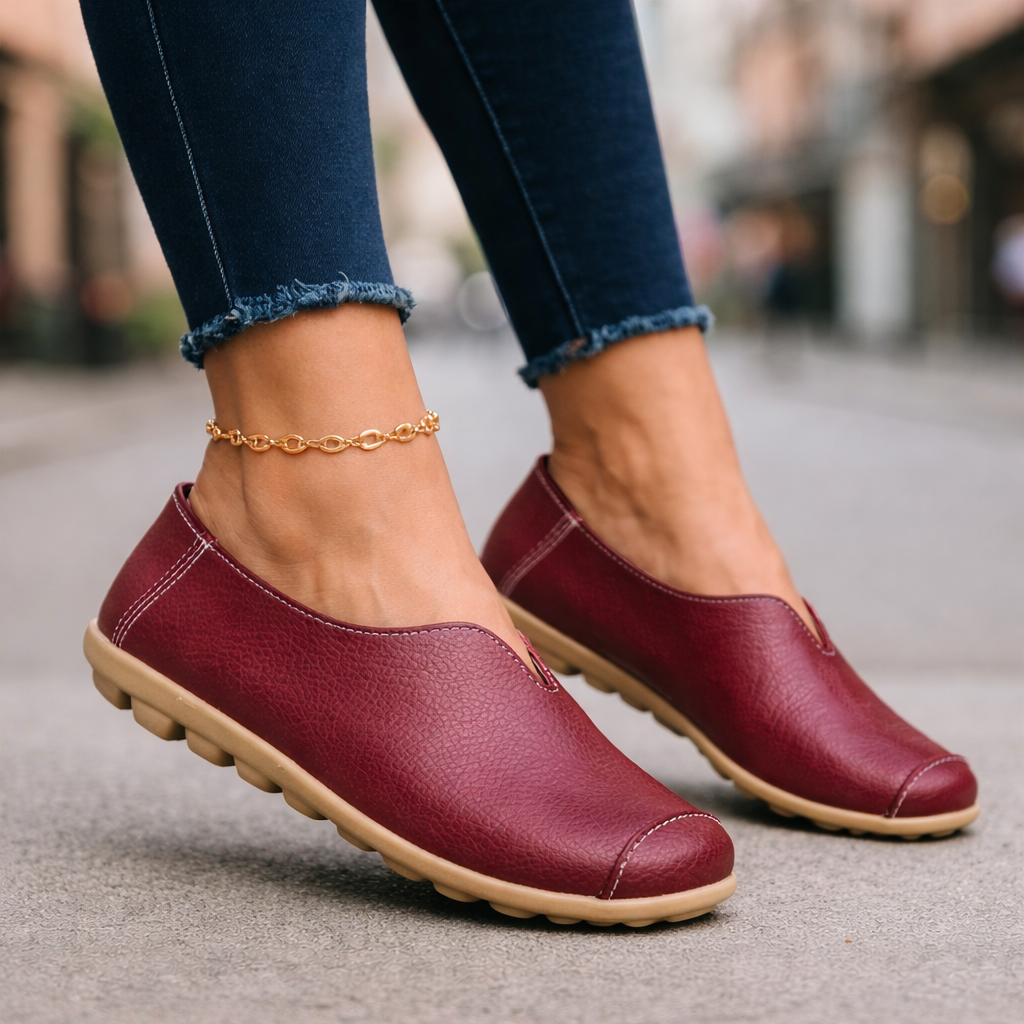 Casual textured loafers for women
