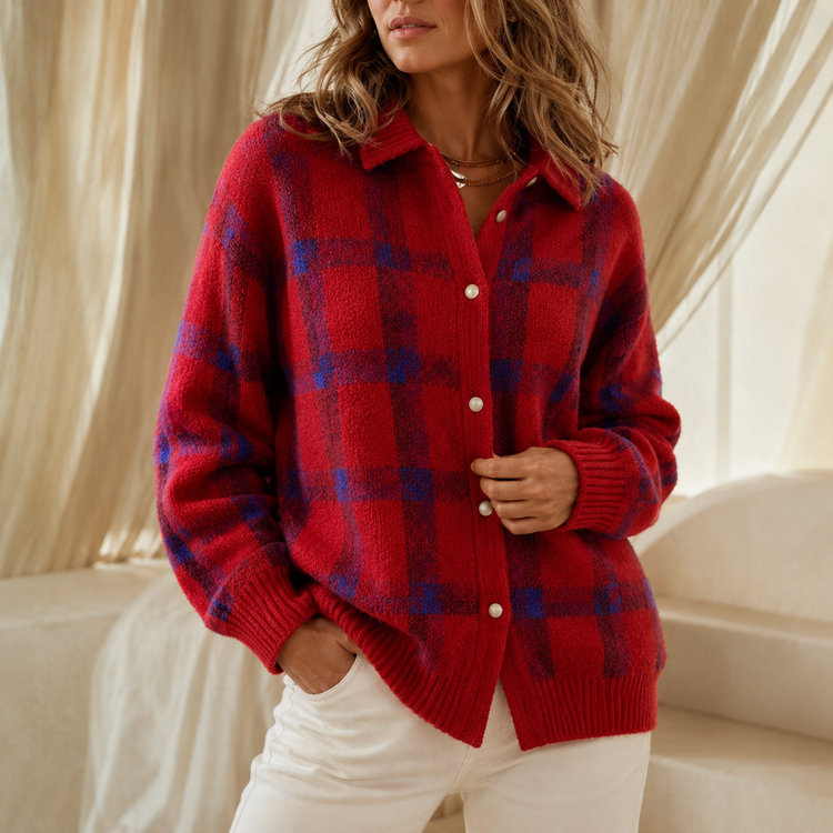 Collarhold – Oversized Cardigan With A Collar That Holds Its Shape