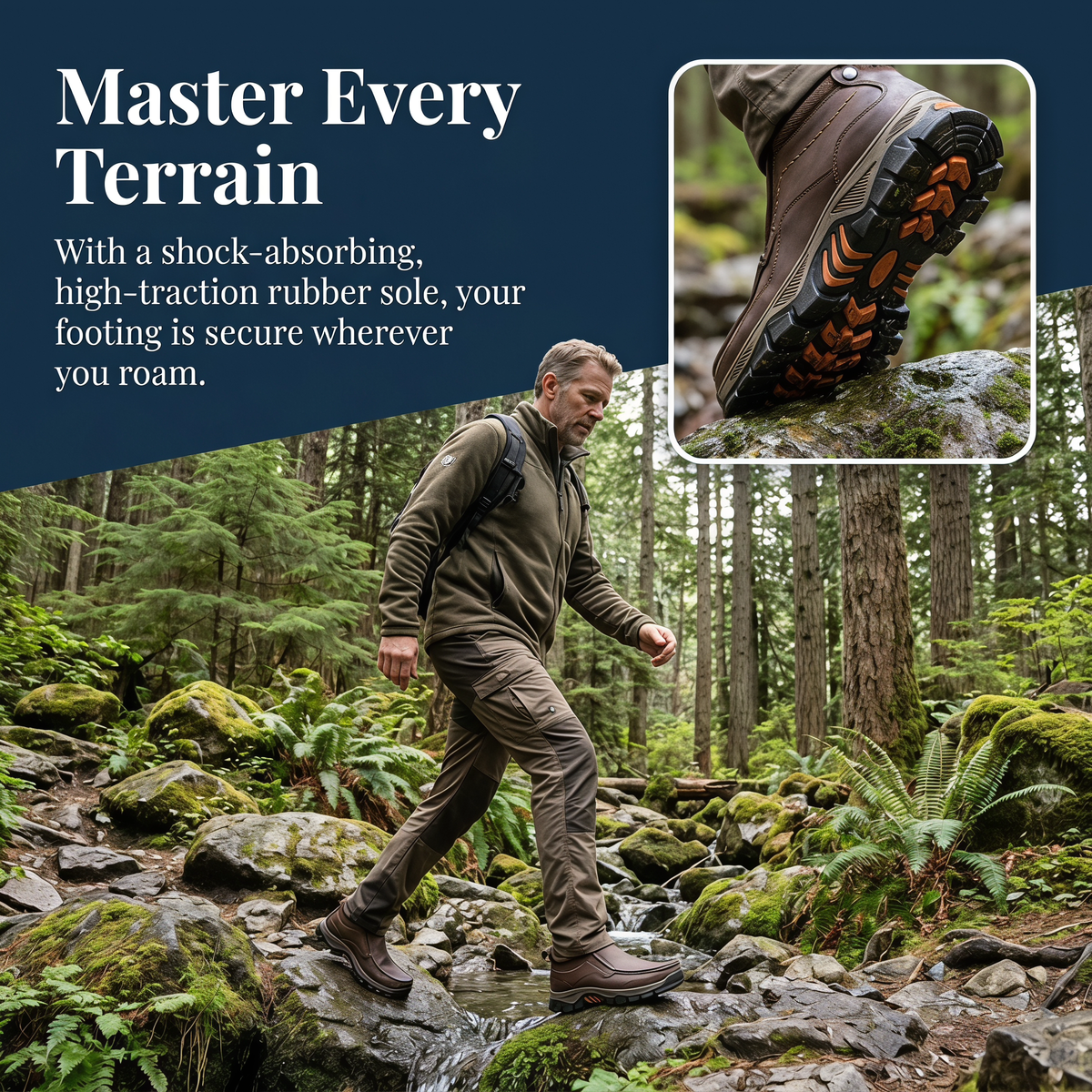 ⏰Last Day 70% OFF 🔥 TOPSFANO®Men's Genuine Leather Comfortable Walking Boots