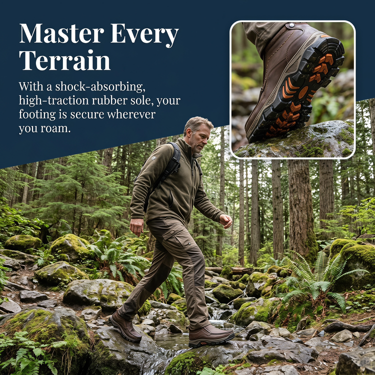 ⏰Last Day 70% OFF 🔥 TOPSFANO®Men's Genuine Leather Comfortable Walking Boots