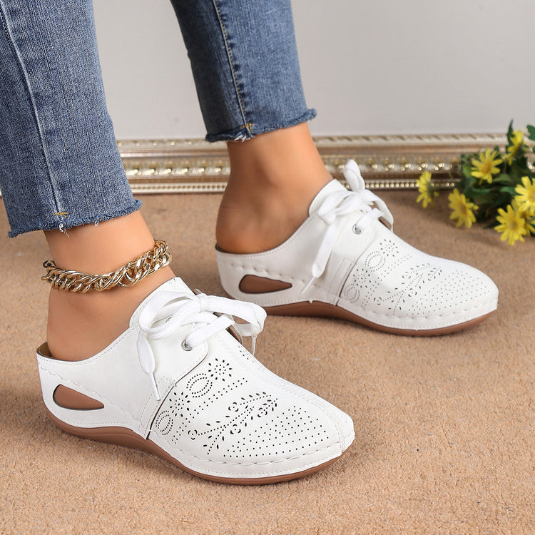 ⏰Last Day 70% OFF 🔥 Closed Toe Sandals - Women's lace-up wedge sandals