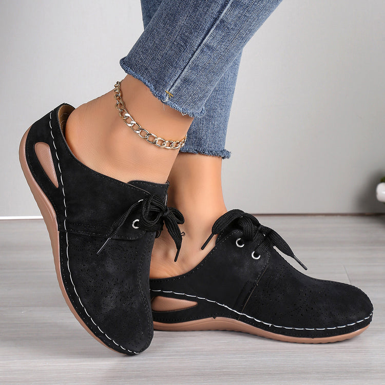 ⏰Last Day 70% OFF 🔥 Closed Toe Sandals - Women's lace-up wedge sandals