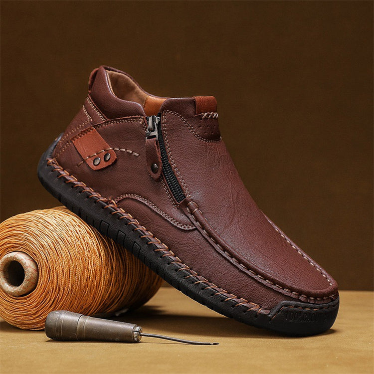 TOPSFANO®Men's Genuine Leather Walking Boots